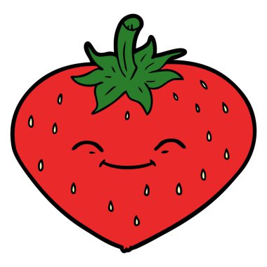 vektör çizim karikatür çilek