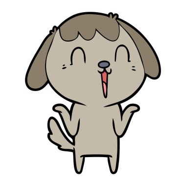 Çizgi film köpeğinin vektör çizimi