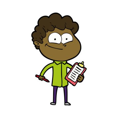 vektör çizim karikatür mutlu adam