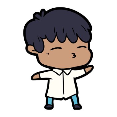 vektör çizim karikatür meraklı çocuk