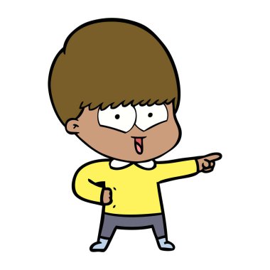 vektör çizim karikatür mutlu çocuk