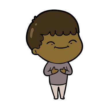 vektör çizim karikatür mutlu çocuk