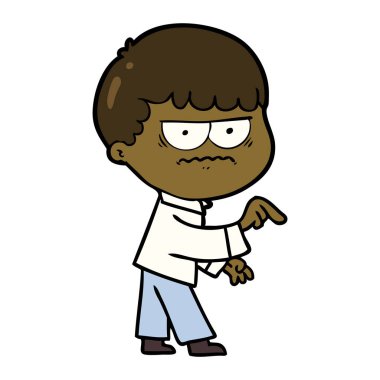 Çizgi film karakterinin vektör çizimi