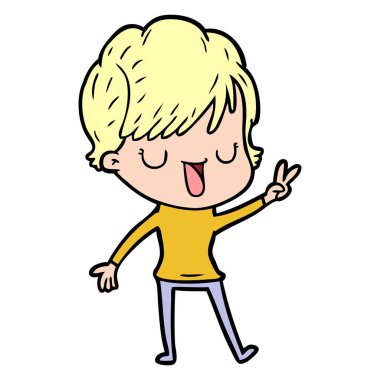  vektör çizim karikatür kadın söz