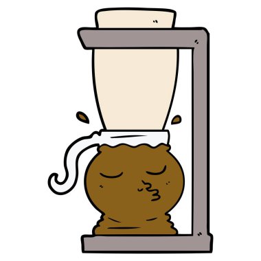 çizgi film kahve makinesi