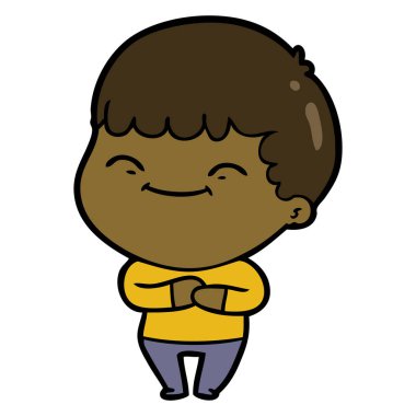 vektör çizim karikatür mutlu çocuk