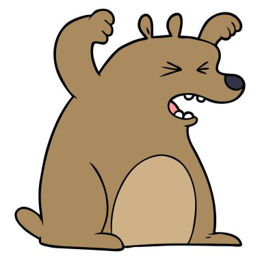 Çizgi film ayısının vektör çizimi