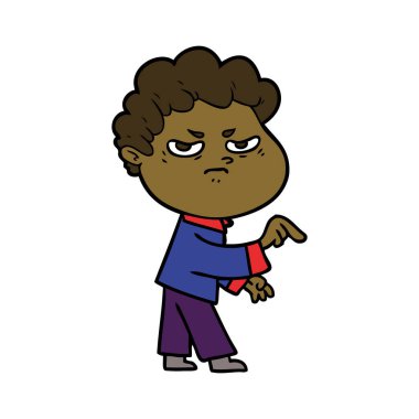 vektör çizim karikatür kızgın adam