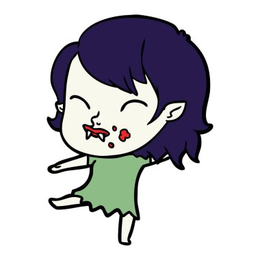 çizgi film vampir kız kanlı yanak