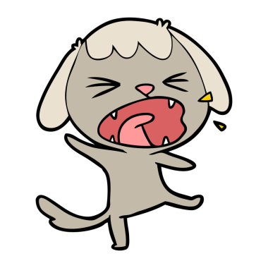 Çizgi film köpeğinin vektör çizimi