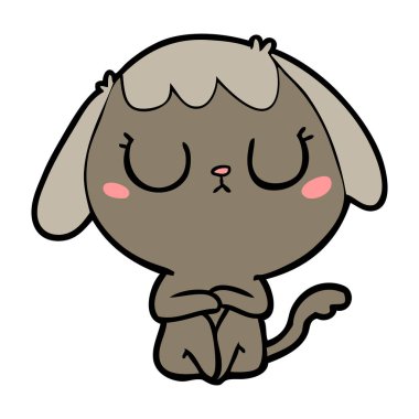 Çizgi film köpeğinin vektör çizimi