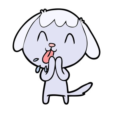 Çizgi film köpeğinin vektör çizimi