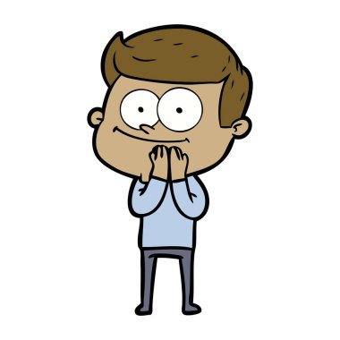 vektör çizim karikatür mutlu adam