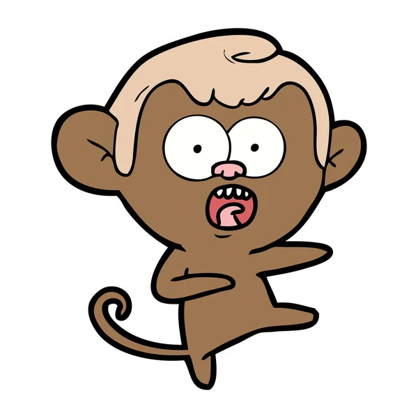 Vektor Illustration Von Karikatur Schockierten Affen — Stockvektor
