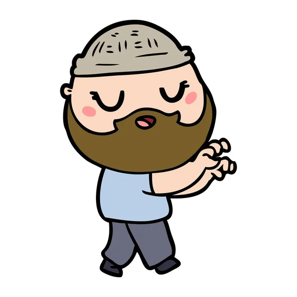 Hombre Dibujos Animados Con Barba — Archivo Imágenes Vectoriales