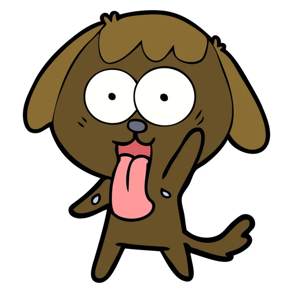 Vector Illustratie Van Schattige Cartoon Hond — Stockvector