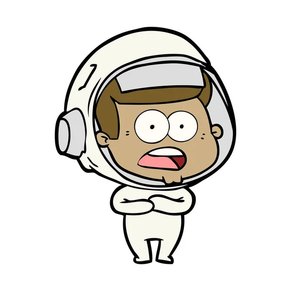 Ilustración Vectorial Del Astronauta Dibujos Animados — Vector de stock