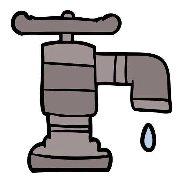 Vektor Illustration Des Triefenden Wasserhahns — Stockvektor