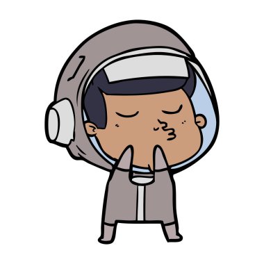  vektör çizim karikatür emin astronot