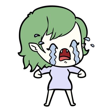 ağlayan vampir kız çizgi film