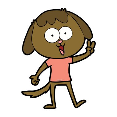 Çizgi film köpeğinin vektör çizimi