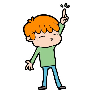 vektör çizim karikatür meraklı çocuk