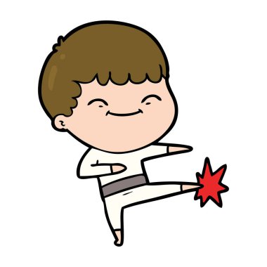 vektör çizim karikatür mutlu çocuk