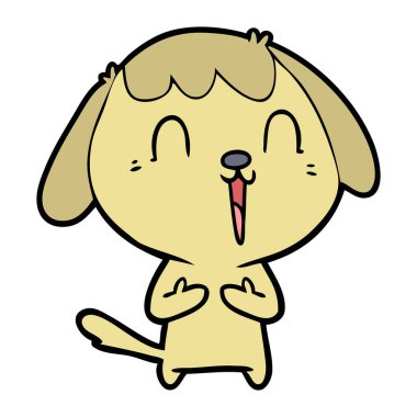 Çizgi film köpeğinin vektör çizimi