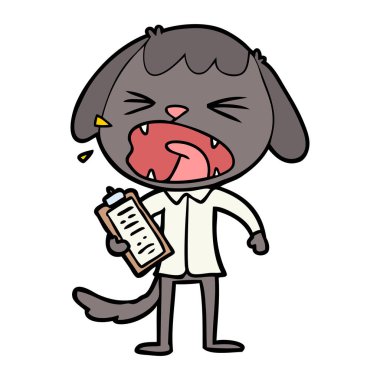 Çizgi film köpeğinin vektör çizimi