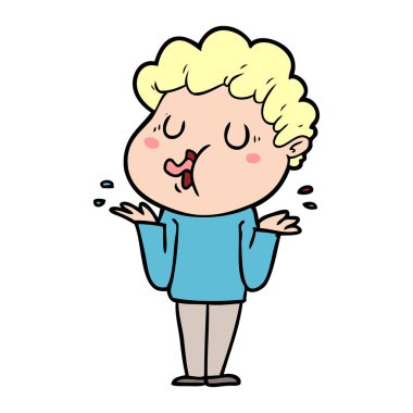  vektör çizim karikatür adam şarkı