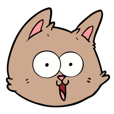 vektör çizim karikatür kedi yüz