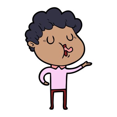  vektör çizim karikatür adam şarkı