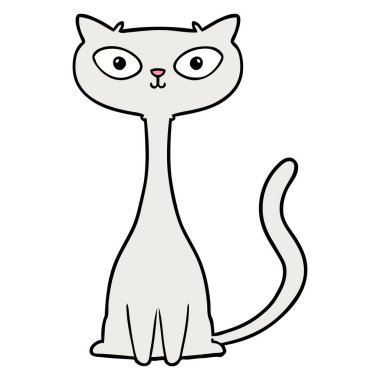 Çizgi film kedisinin vektör çizimi