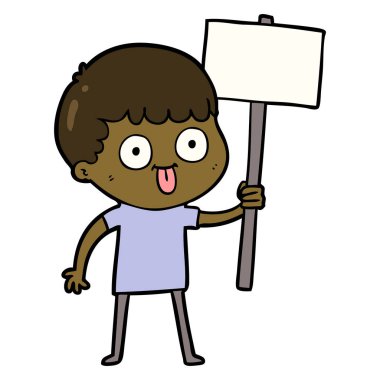  vektör çizim karikatür adam bakıyor