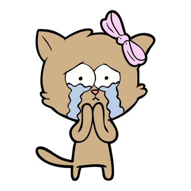 Çizgi film kedisinin vektör çizimi