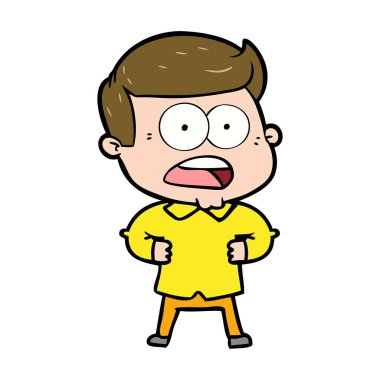 vektör çizim karikatür dostum şok