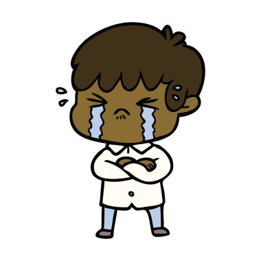 Çizgi film çocuğunun vektör çizimi