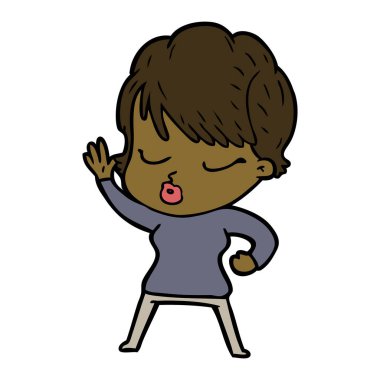 çizgi film gözleri kadınla kapat