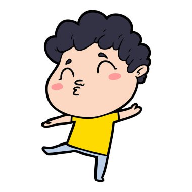 surat asmayı çizgi film adam vektör çizim