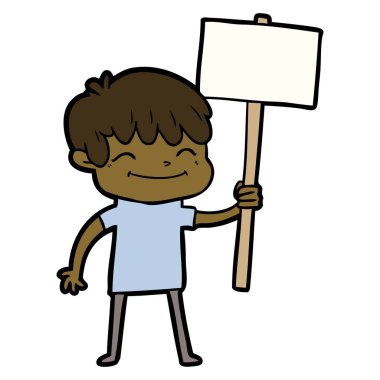 vektör çizim karikatür mutlu çocuk