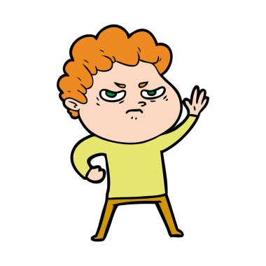 vektör çizim karikatür kızgın adam