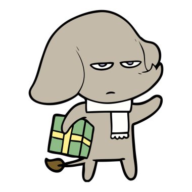 vektör çizim rahatsız çizgi fil