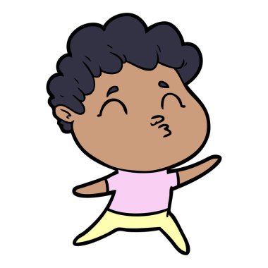 surat asmayı çizgi film adam vektör çizim