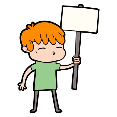 vektör çizim karikatür meraklı çocuk