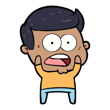 vektör çizim karikatür dostum şok