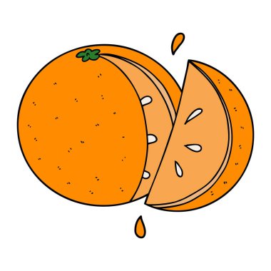 çizgi film turuncu vektör çizim