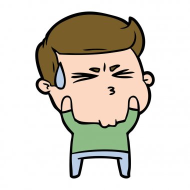 vektör çizim karikatür dostum sinirli