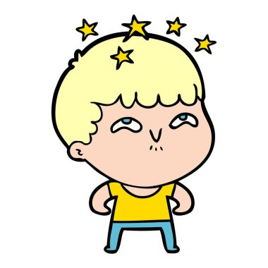 vektör çizim karikatür çocuk hayret