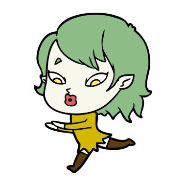 sevimli çizgi vampir kız