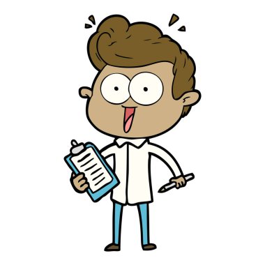  vektör çizim karikatür bakan adam